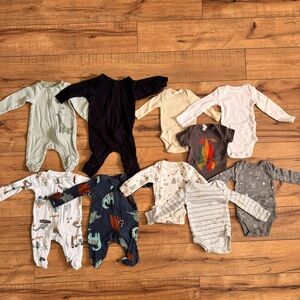 Collection of 10 Newborn Onesies
